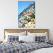 Positano Stretched Canvas Print Leinwanddruck (Insitu (Schlafzimmer))