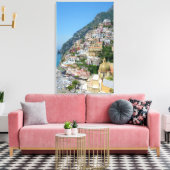Positano Stretched Canvas Print Leinwanddruck (Insitu (Wohnzimmer))