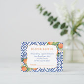 Positano Sweet Orangen Kinderdusche Windelwindeln Begleitkarte (Stehend Vorderseite)