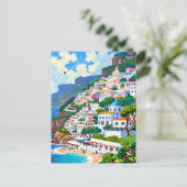 Positano Village, Italien, italienische Küstenstad Postkarte (Stehend Vorderseite)