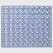 Positano Vintages italienisches blaues Fliesenmust Geschenkpapier (Flach)