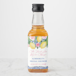 Positano Zitronen Main Squeeze Brautparty-Geschenk Alkoholflaschenetikett