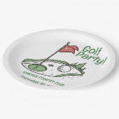 Position, Datum des benutzerdefinierten Party Pappteller (Schrägansicht)