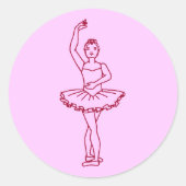 Position des Balletts Runder Aufkleber (Vorderseite)