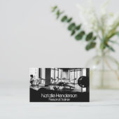 Position des Fitnessgeräts | Business Card mit Tor Visitenkarte (Stehend Vorderseite)