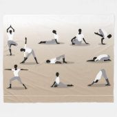 POSITIONEN VON YOGA FLEECEDECKE (Vorderseite (Horizontal))
