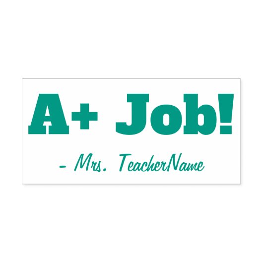 Positiv "A+ Job!" Schullehrer Rubber-Briefmarke Permastempel (Design)
