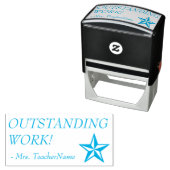 Positiv "AUSSTEHENDE ARBEIT!" Tutor Rubber Briefma Permastempel (Beispiel)