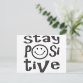 Positiv bleibe postkarte (Stehend Vorderseite)