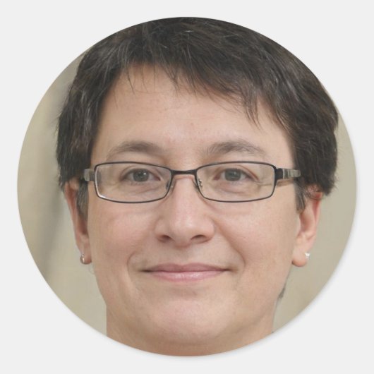 Positiv bleibe runder aufkleber (Vorderseite)