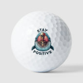 Positiv bleibe Skelett und Wal Golfball (Vorderseite)