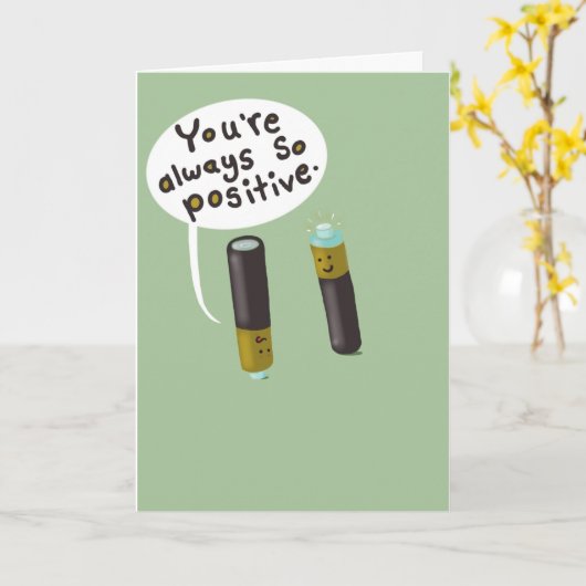 Positiv bleibe sogar um Negative. Karte (Gelbe Blume)