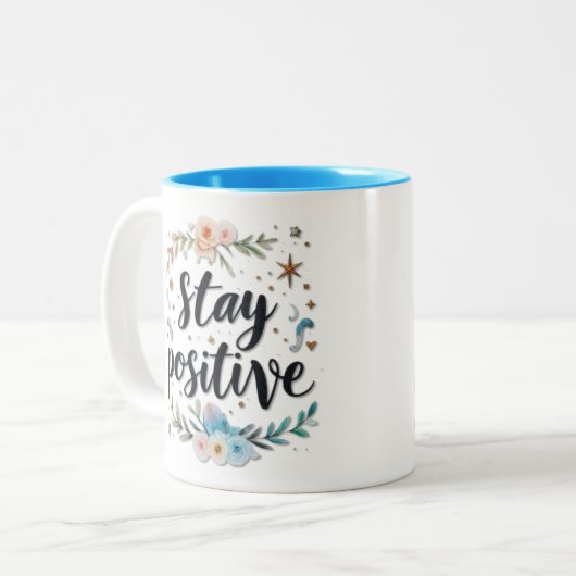 Positiv bleibe zweifarbige tasse (Vorderseite Links)