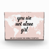 Positiv, dass Sie nicht allein Mädchen Motivation  Fotoblock (Vorderseite)