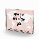 Positiv, dass Sie nicht allein Mädchen Motivation  Fotoblock (Rechts)