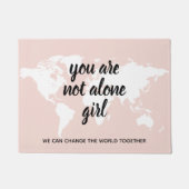 Positiv, dass Sie nicht allein Mädchen Motivation Fußmatte (Vorderseite)