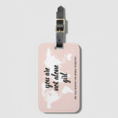 Positiv, dass Sie nicht allein Mädchen Motivation Gepäckanhänger (Vorderseite Vertikal)