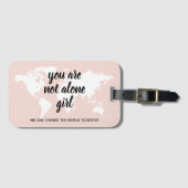 Positiv, dass Sie nicht allein Mädchen Motivation  Gepäckanhänger (Vorderseite (Horizontal))