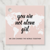 Positiv, dass Sie nicht allein Mädchen Motivation Geschenkanhänger (Vorderseite)