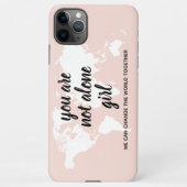 Positiv, dass Sie nicht allein Mädchen Motivation  iPhone Hülle (Rückseite)