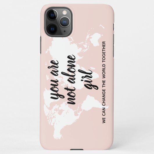 Positiv, dass Sie nicht allein Mädchen Motivation iPhone Hülle (Rückseite)