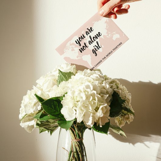 Positiv, dass Sie nicht allein Mädchen Motivation Magnetkarte