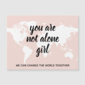 Positiv, dass Sie nicht allein Mädchen Motivation Magnetkarte (Vorderseite)