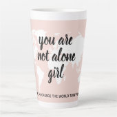 Positiv, dass Sie nicht allein Mädchen Motivation Milchtasse (Vorderseite)