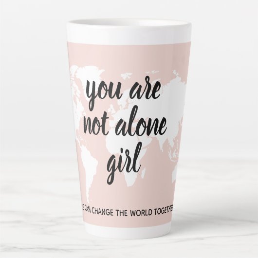 Positiv, dass Sie nicht allein Mädchen Motivation  Milchtasse (Vorderseite)