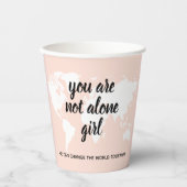 Positiv, dass Sie nicht allein Mädchen Motivation Pappbecher (Vorderseite)