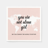 Positiv, dass Sie nicht allein Mädchen Motivation Serviette (Vorderseite)