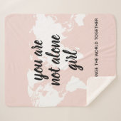 Positiv, dass Sie nicht allein Mädchen Motivation Sherpadecke (Vorderseite (Horizontal))