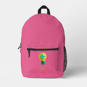 Positiv denken bedruckter rucksack