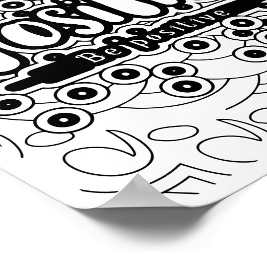 Positiv denken - Farbseite Poster (Ecke)