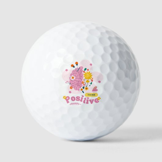 Positiv Denken Golfball (Vorderseite)