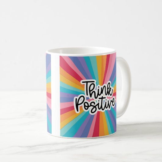 Positiv denken kaffeetasse (VorderseiteRechts)