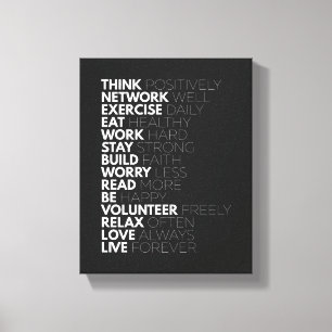 Positiv denken Motivierend Poster Leinwanddruck