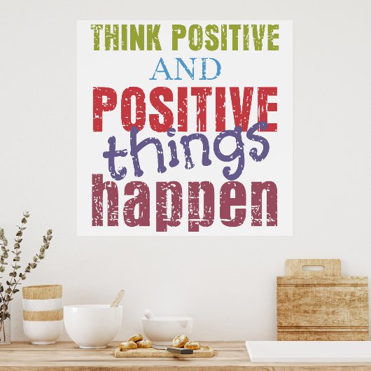 Positiv denken poster (Küche)