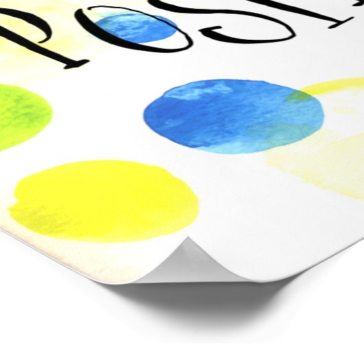 Positiv denken poster (Ecke)
