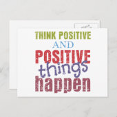 Positiv denken postkarte (Vorne/Hinten)