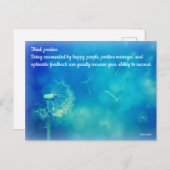 Positiv denken postkarte (Vorne/Hinten)
