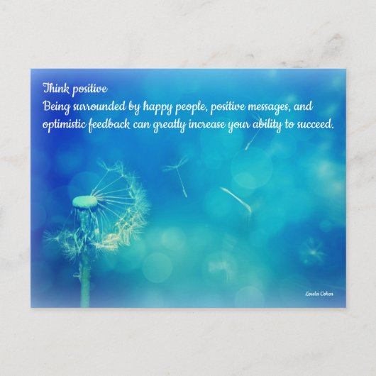 Positiv denken postkarte (Vorderseite)