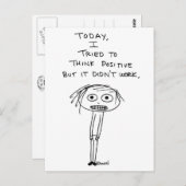 Positiv denken postkarte (Vorne/Hinten)