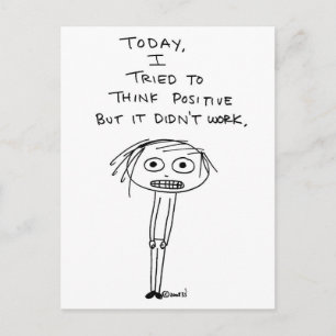 Positiv denken postkarte