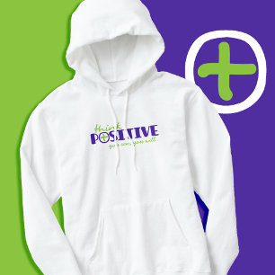 Positiv denken Sie, Sie können typografische Sloga Hoodie