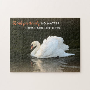 Positiv denken Swan Jigsaw Puzzle