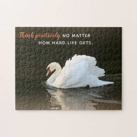 Positiv denken Swan Jigsaw Puzzle (Horizontal)