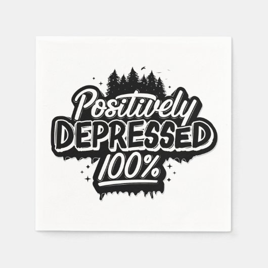 Positiv depressives Party Napkins Serviette (Vorderseite)