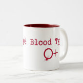 Positiv der Blutgruppe-O Zweifarbige Tasse (VorderseiteRechts)