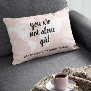 Positiv Du Bist Nicht Allein Mädchen Motivationszi Dekokissen